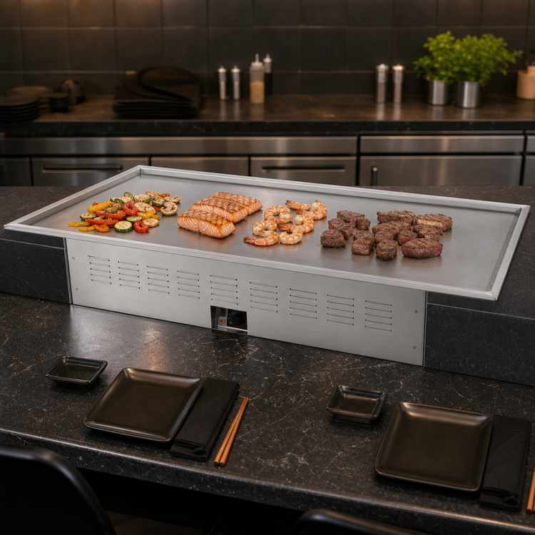 Product image #3 for Garland E22-36-72GMX Electric Teppan-Yaki Drop-In Griddle, 71-5/8 x 24-1/16 Inch Grill Size