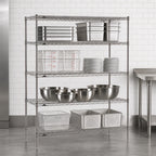 Thumbnail image #3 for Metro Super Erecta SE-186063K4-S-4 Stationary Starter Wire Shelving Unit, 60 x 18 x 63 Inches, 4 Shelves, Gray Epoxy-Coated