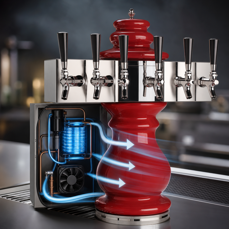 Product image #3 for Braumeister Countertop 6-Faucet Glycol-Cooled Ceramic Draft Beer Tower