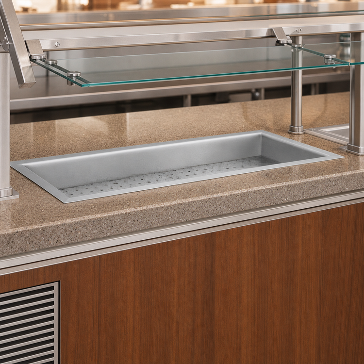 Product image #3 for Randell Custom & Serving 9757IC Drop-In Ice-Cooled 4-Pan Cold Food Well