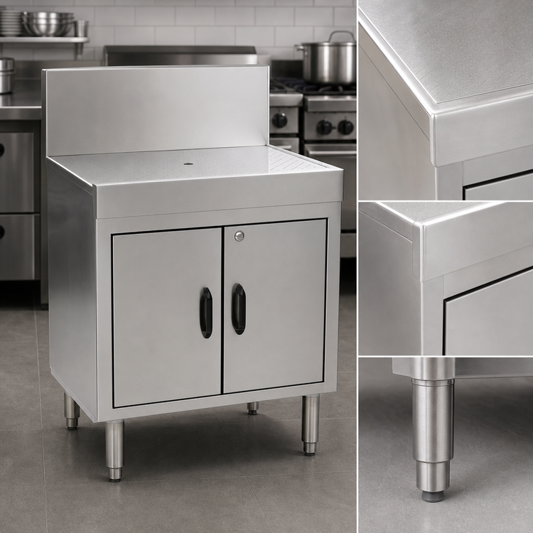 Product image #3 for Eagle Spec-Bar 48 Inch W x 24 Inch D Closed Base Stainless Steel Workboard Cabinet