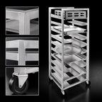 Thumbnail image #3 for Channel Manufacturing UR-12 Mobile All-Welded Aluminum Universal Rack, 12-Pan Capacity, Fixed 5-Inch Centers