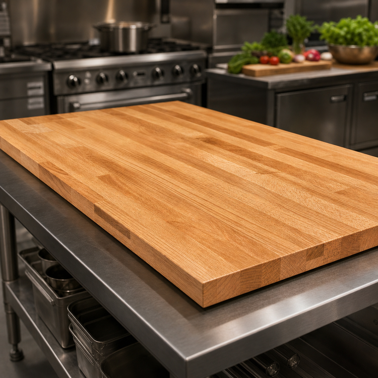 Product image #3 for Appalachian Red Oak Blended Edge Grain Island Countertop, 84 x 48 x 1-3/4 Inch Thick, Varnique Finish