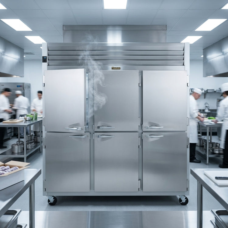 Product image #2 for Traulsen Dealer's Choice G3100- Three-Section Reach-In Freezer with Half-Height Solid Doors
