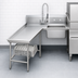 Thumbnail image #3 for Advance Tabco Standard Series L-Shaped Left-Hand Island Soil Dishtable with Pre-Rinse Sink