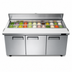 Thumbnail image #3 for Atosa 3-Section Mega Top Sandwich/Salad Prep Table Refrigerator with 30-Pan Top
