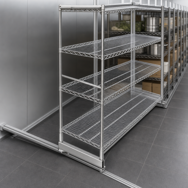 Product image #3 for Floor-Trak Single-Deep Floor Track Kit for Wire Shelving, 15 Ft., Anodized Aluminum