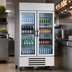 Thumbnail image #4 for Beverage-Air Horizon Series Two-Section Reach-In Glass Door Refrigerator, 35.08 Cu. Ft., Bottom-Mounted Self-Contained