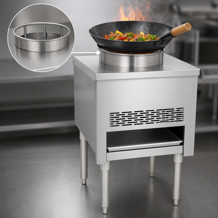 Product image #2 for CookRite 17-7/8 Inch Wide Single Bowl Wok Range with 13 Inch Ring, 95,000 BTU