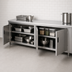 Thumbnail image #3 for Advance Tabco 108-Inch x 24-Inch Stainless Steel Work Table with Cabinet Base and Hinged Doors