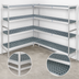Thumbnail image #3 for Fermostock 4-Tier Corner Expansion Shelving Unit, 68W x 14D x 66H, Anodized Aluminum with Polymer Inserts