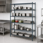 Thumbnail image #4 for Metro Super Erecta 5N567K3 Stationary Starter Wire Shelving Unit, 60W x 24D x 74H, 5 Shelves, Green Epoxy-Coated