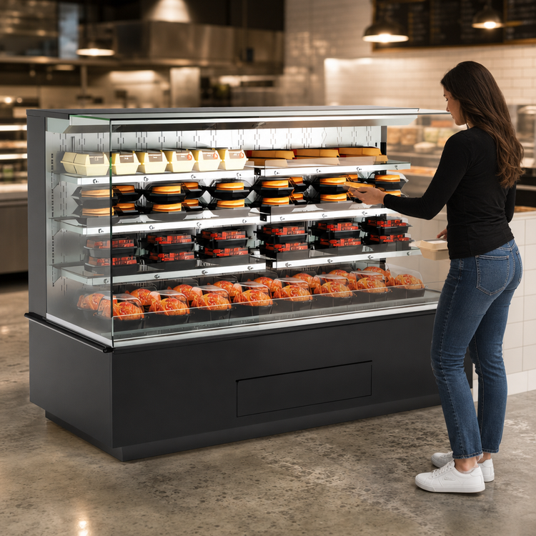 Product image #4 for Structural Concepts Blend Heated Self-Service End Cap Hot Food Display Merchandiser, 72 Inch Wide