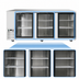 Thumbnail image #4 for Atosa 3-Section Glass Door Back Bar Cooler, 30.1 Cu. Ft., Side-Mounted Refrigeration