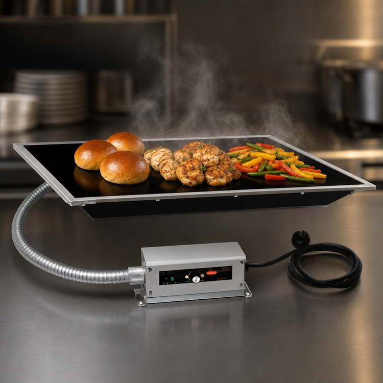 Product image #3 for Hatco HBGB-4818 Built-In Heated Base Ceramic Glass Warming Shelf, 48-Inch