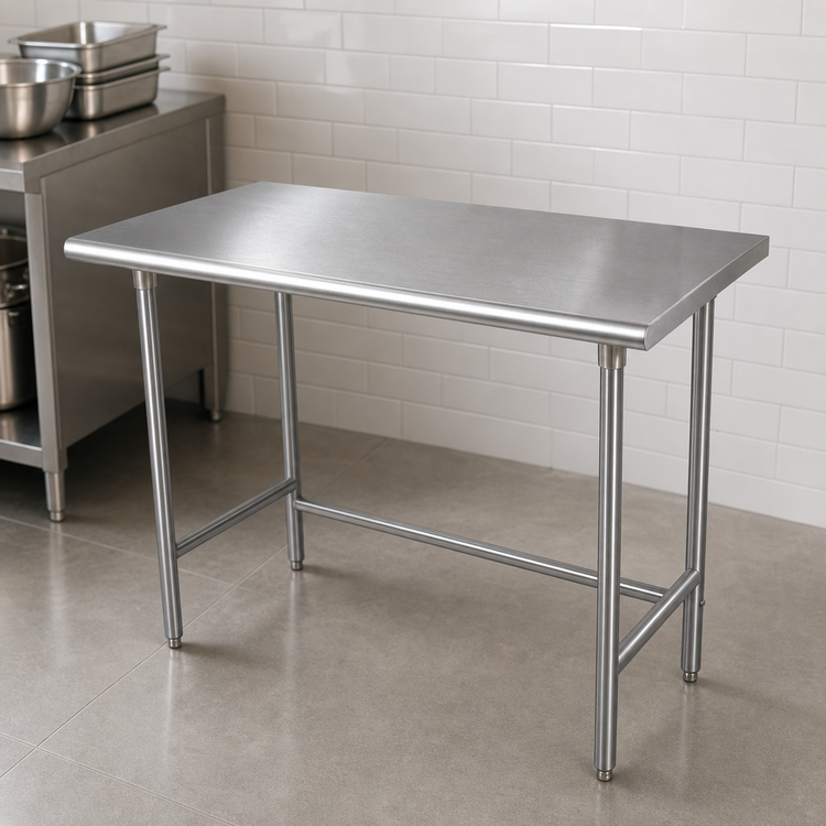 Product image #3 for Advance Tabco Special Value Series 30 x 24 Inch Corner Stainless Steel Work Table