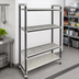 Thumbnail image #3 for Cambro Camshelving Elements XTRA High Density Top Rail Stationary Starter Unit, 24 in. D x 54 in. L x 81 in. H, 4-Tier, 3 Vented + 1 Solid, Speckled Gray