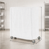 Thumbnail image #3 for Metro 60 x 24 x 62-Inch White Uncoated Knitted Polyester Banquet Cart Cover with Velcro Fastener