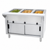 Thumbnail image #3 for Advance Tabco Triumph (Supreme) 47-1/8-Inch Electric Hot Food Table with 3 Sealed Wells, Cutting Board, and Sliding Door Base