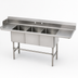 Thumbnail image #3 for Advance Tabco Special Value Series 90-Inch Right-Hand 3-Compartment Sink Dishtable with 16-Gauge Stainless Steel Top
