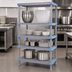 Thumbnail image #3 for Quantum Millenia 36-Inch W x 18-Inch D x 62-Inch H Polymer Stationary Starter Shelving Unit, 4-Shelf