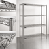 Thumbnail image #3 for Eagle Group Valu-Master Red-i-Pak 4-Tier Stationary Wire Shelving Unit, 48W x 18D x 74H, Pewter Gray Epoxy