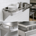 Thumbnail image #3 for John Boos Cucina Mensola Grande 36-Inch Wall-Mount Stainless Steel Shelf with Galley Rail