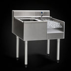 Thumbnail image #3 for Eagle Group 2200 Series BM3-22L Underbar Ice Bin/Cocktail Station with Left Blender Recess, Right Ice Bin, 63-Lb Capacity, 120V Receptacle