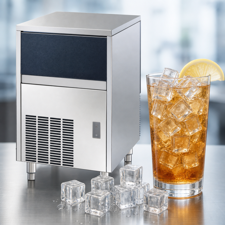 Product image #3 for Brema B-Qube Undercounter Air-Cooled Crystal Cube Ice Maker with 35 lb Bin