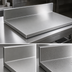 Thumbnail image #4 for John Boos Stainless Steel Countertop with 6-Inch Boxed Backsplash, 36 x 25 x 1-1/2 Inches