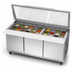 Thumbnail image #3 for Beverage-Air 72-Inch Three-Section Mega Top Refrigerated Prep Table with See-Thru Lid
