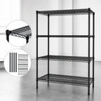 Thumbnail image #3 for Quantum WR74-2460BK Wire Shelving Starter Kit, 60"W x 24"D x 74"H, 4 Shelves, Black Epoxy, Stationary