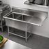 Thumbnail image #3 for John Boos Pro-Bowl 2-Compartment Stainless Steel Sink with 30-Inch Right Drainboard and 10-Inch Backsplash