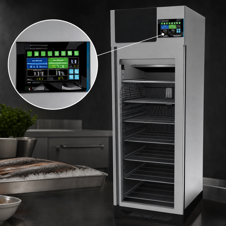 Product image #3 for Pesciugatore® Free-Standing Fish Curing Cabinet with Integrated pH System, 220 lb Capacity