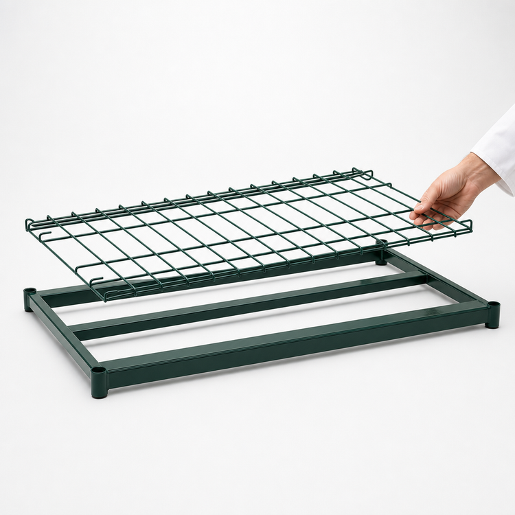Product image #3 for Super Erecta 42" x 21" Wire-Mat Dunnage Shelf with Metroseal 3 Epoxy Finish