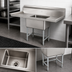 Thumbnail image #3 for Eagle Group BlendPort® BPFE Series 1-Compartment Economy Stainless Steel Sink with Legs, 18 x 18 Inch Bowl