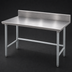 Thumbnail image #3 for Advance Tabco 72-Inch x 24-Inch 304 Stainless Steel Work Table with 5-Inch Backsplash, Galvanized Base