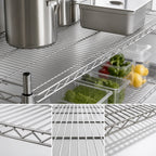 Thumbnail image #3 for Metro Super Erecta 2472NS 304 Stainless Steel Wire Shelf, 72"W x 24"D, Open Wire, NSF Listed