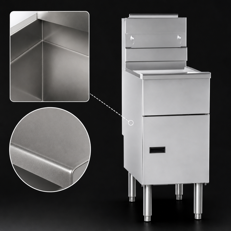 Product image #3 for Southbend SB18 Mid-Tier Gas Floor Fryer, 70-90 lb Capacity, 140,000 BTU