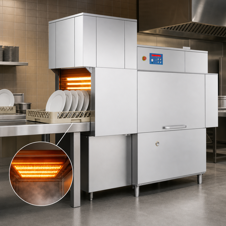 Product image #3 for Blakeslee RC64 HR 63-Inch High-Temp Single-Tank Conveyor Dishwasher with Booster Heater