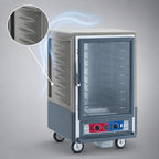 Thumbnail image #3 for Metro C5 Insulation Armour C535-CFC-L-GY Half-Height Mobile Heated Holding & Proofing Cabinet, 17 Full-Size Pan, Clear Polycarbonate Door