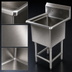 Thumbnail image #3 for John Boos Pro-Bowl 1-Compartment Stainless Steel Sink with Legs, 18