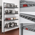 Thumbnail image #3 for Eagle Group Valu-Master 4-Tier Add-On Wire Shelving Unit, 30 x 24 x 63 Inches, Pewter Gray Epoxy Finish