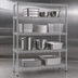 Thumbnail image #3 for Red-i-Pak 4-Tier Commercial Wire Shelving Unit, 48W x 24D x 63H, Stationary, Zinc Finish