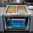 Thumbnail image #3 for Delfield LiquiTec 8159-EFP 4-Pan Drop-In Cold Food Well, Self-Contained Eutectic Refrigeration, Full-Size Pans, 58.88 Inches Wide