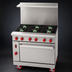 Thumbnail image #3 for American Range 36-Inch Green Flame Commercial Gas Range with 6 Open Burners and Convection Oven