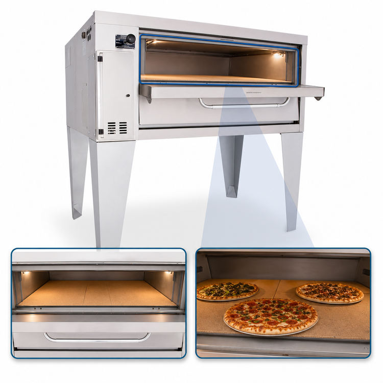 Product image #3 for Bakers Pride Super Deck Series Single Deck Gas Pizza Deck Oven with 45-Inch x 34-1/2-Inch Bake Deck