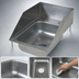 Thumbnail image #3 for John Boos Pro-Bowl Drop-In Single-Compartment Stainless Steel Hand Sink with Left and Right Side Splashes