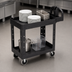 Thumbnail image #3 for Rubbermaid Commercial Products 2-Shelf Utility Bus Cart, 500 lb. Capacity, Black