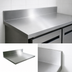 Thumbnail image #3 for John Boos 108 x 25-Inch Stainless Steel Countertop with 6-Inch Boxed Backsplash, 1-1/2-Inch Thick